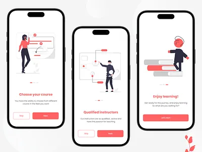 Onboarding Screens: E-learning Application activity app classrom design elearning elearning app elearning website template figma illustration learning logo mobile app mobile ui learning online learning ui ui design ui design mobile