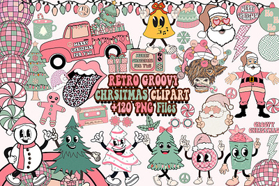 Retro Christmas Clipart Bundle PNG boho christmas christmas bundle christmas clipart christmas design christmas designs christmas png bundle christmas tree clipart clipart bundle design download gingerbread clipart groovy christmas png groovy clipart merry and bright png retro bundle retro christmas clipart retro christmas png retro clipart sublimation design sublimation designs winter clipart