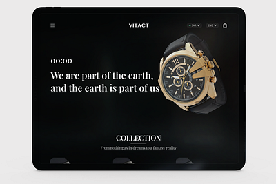 Luxury Store - A Watch Store black landing page luxury shopify store ui ux watch website