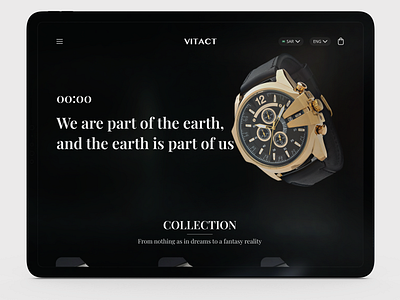 Luxury Store - A Watch Store black landing page luxury shopify store ui ux watch website