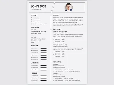 Minimal Resume Template ats friendly branding clean corporate cv cv design design editalbe minimalist professional resume resume resume design template