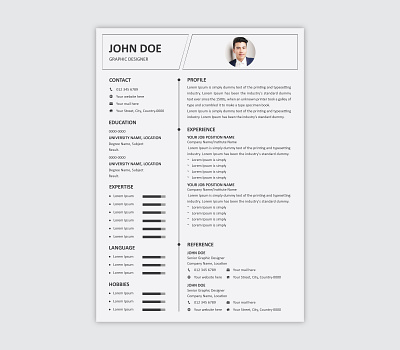 Minimal Resume Template ats friendly branding clean corporate cv cv design design editalbe minimalist professional resume resume resume design template