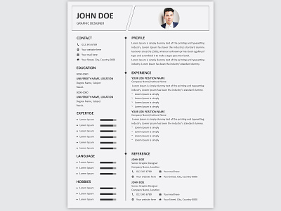 Minimal Resume Template ats friendly branding clean corporate cv cv design design editalbe minimalist professional resume resume resume design template
