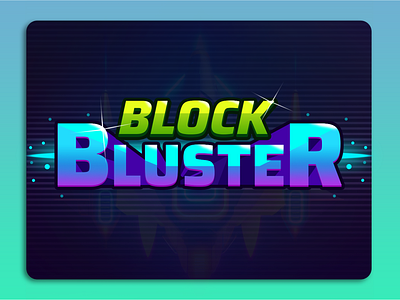 Block Bluster Game Title game logo game title game ui title graphics design gui space titel title text typography ui uiux