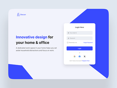 🏡 Login & Signup Pages for Interior Decoration🛋️ figma interior login signup ui webdesign