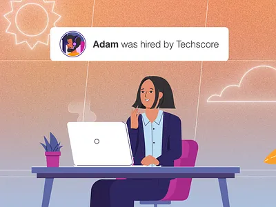 Happy Manager animation branding culture design design inspiration explainer video flat design fresh design happy hiring illustration inspiration manager morning office ui