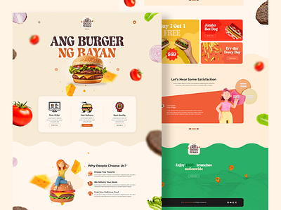 Angels Burger Redesign Concept cebu graphic design landing page looking for job ui design uiux design web design website design