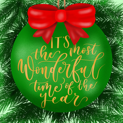It’s the most wonderful time… christmas christmas bauble design digital art digital illustration festive graphic design happy holidays illustration procreate seasons greetings