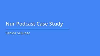 Nur Podcast Website Case Study case study ui ux website