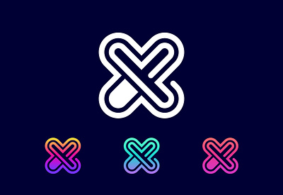 Modern X Letter Logo brand