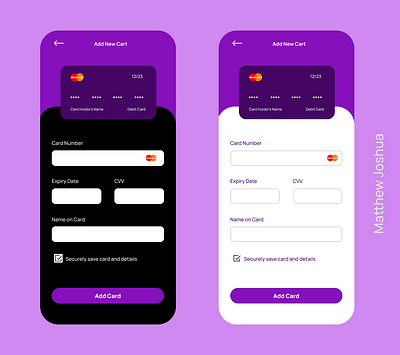Credit Card Checkout - Matthew Joshua branding design graphic design illustration ui web design