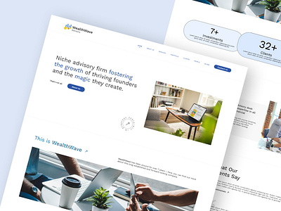 WealthWave Advisors Landing Page Design design figma finance minimal