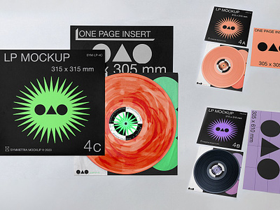 Vinyl Mockup Studio Pack lp mockup record mockup symmetria vinyl mockup