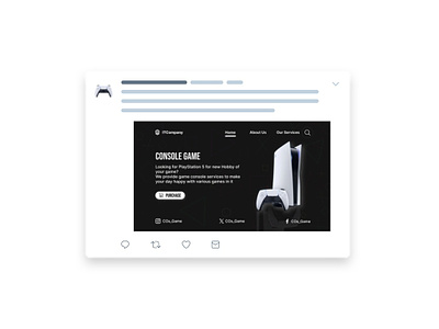 Console Game Website Hero Image design simple web design ui web design