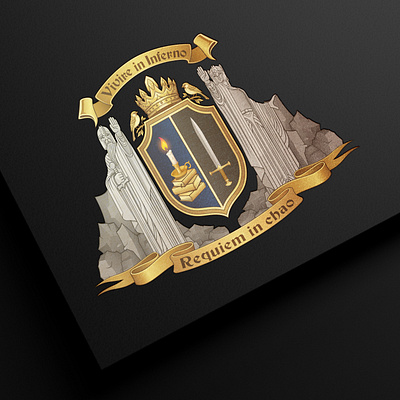 Lord of the rings Coat of arms design - Heraldry argonath custom crest family crest graphic design heraldry logo lord of the rings lotr shield