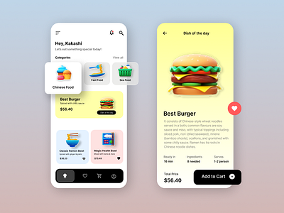 #040 Daily UI Challenge food order foodorder interface mobile design ui uidesign uxdesign wed design