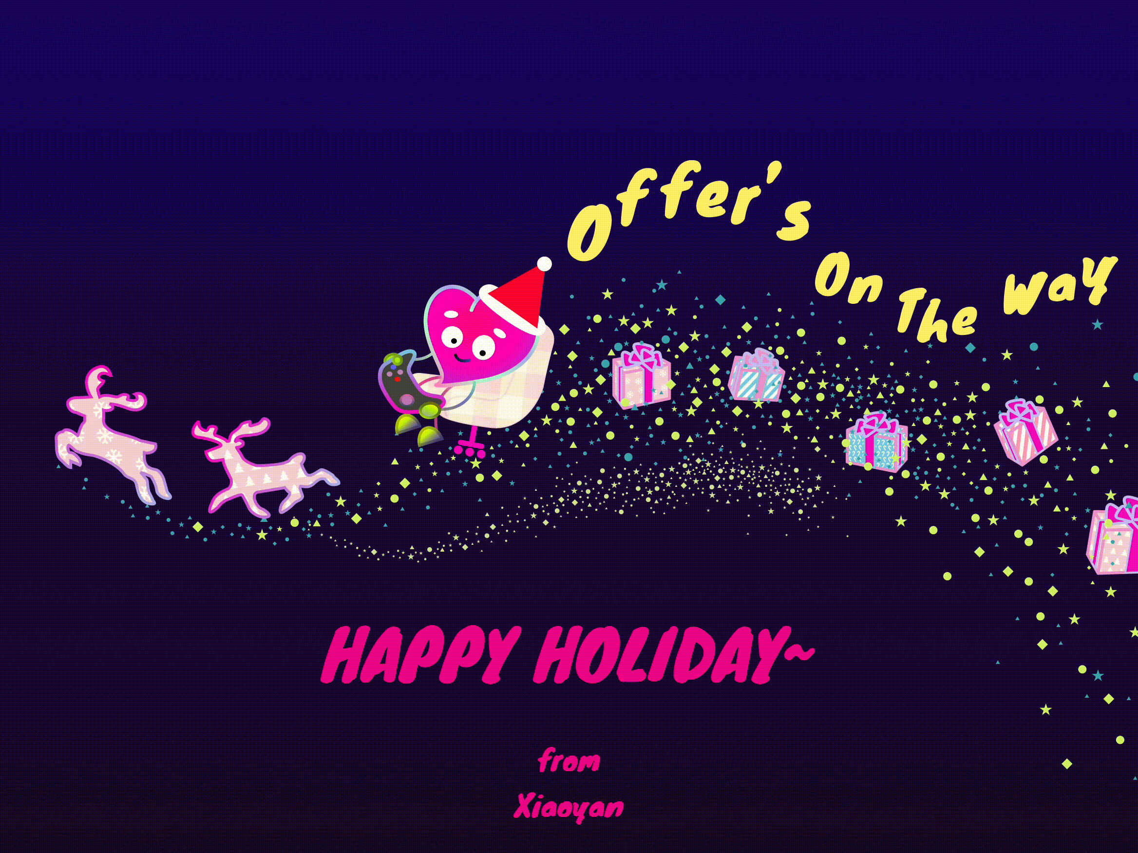 Offer's On The Way, Happy Holiday~ animation graphic design happyholiday holidayseason motion graphics ui
