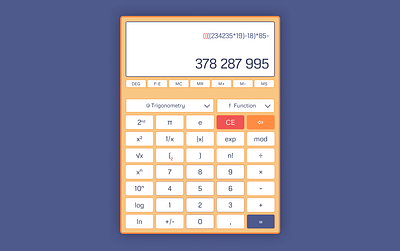 Engineering calculator | DailyUI 004 dailyui dailyui004