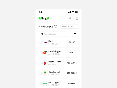 Organize Your Spending: Klipit Receipt Manager UI for Effortless receiptsui