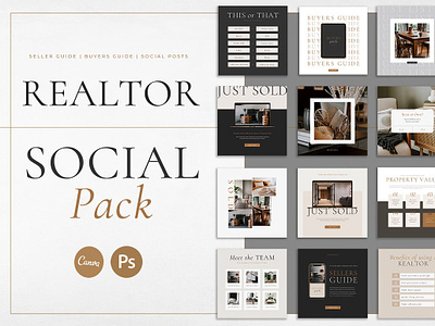 Real Estate Social Pack Canva PS engagement booster real estate real estate canva real estate instagram real estate social realtor social media realtor templates social media social media canva