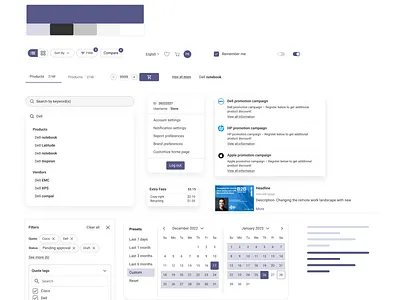 Design system Components atomic cards checkbox components design system profile radio ui