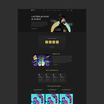 NFT website ui