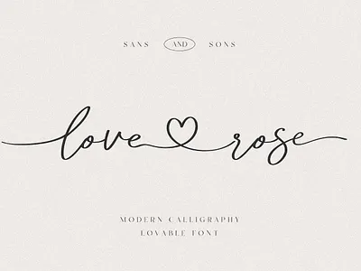 Love Rose Font calligraphy display display font font font family fonts hand lettering handlettering lettering logo sans serif sans serif font sans serif typeface script serif serif font type typedesign typeface typography