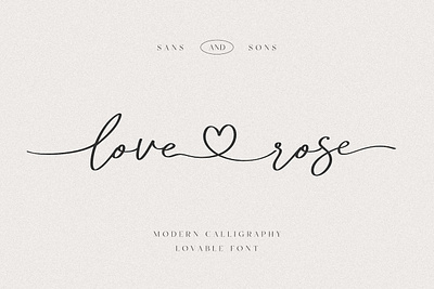 Love Rose Font calligraphy display display font font font family fonts hand lettering handlettering lettering logo sans serif sans serif font sans serif typeface script serif serif font type typedesign typeface typography