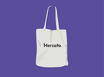 Mercato shopping bag app branding design graphic design illustra illustration logo ui ux vector