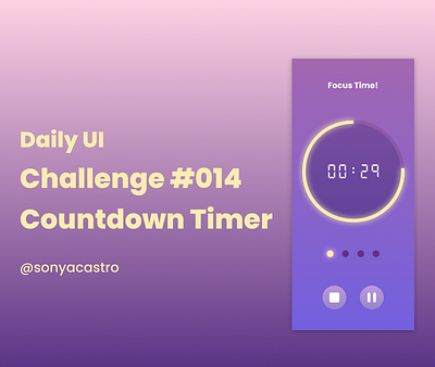 Daily UI Challenge #014: Countdown Timer dailyui mobile timer ui