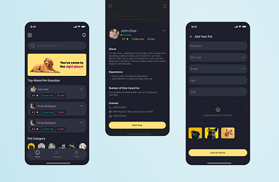 Pet Guardian Finder App 3d android animation app appdesign branding design dribble graphic design illustration inspiration ios logo motion graphics nft ui uiux vector web3