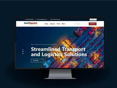 Swift Dispatch Logistics Wordpress Website Template logistics website template tracking website transport and logistics