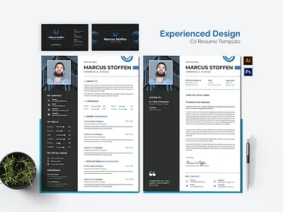 Experienced Design CV Resume Set clean resume cover letter creative resume curriculum vitae cv cv design cv template free cv free cv template free resume free resume template graphic design modern cv modern resume professional resume resume resume cv resume design resume template resumes