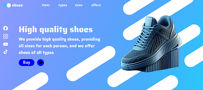 Shoe store landing page ui