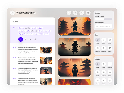 Video Generation AI ai app design ui ux