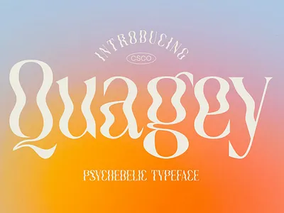 Quagey - Psychedelic Typeface bizarre eccentric font funky groovy hypnotic kaleidoscopic mindbending outlandish psychedelic quirky surrea trippy unusual weird whimsical