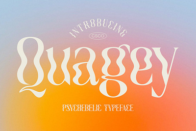 Quagey - Psychedelic Typeface bizarre eccentric font funky groovy hypnotic kaleidoscopic mindbending outlandish psychedelic quirky surrea trippy unusual weird whimsical