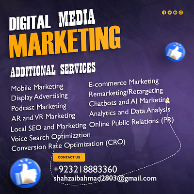 Digital Media Marketing Post 3d animation banners branding facebook posts graphic design instagram posts logo motion graphics posts ui