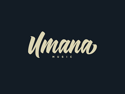 Umana Music artwork branding calligraphy creative design freelance graphic design lettering letters logo logos mark typography vector wordmark