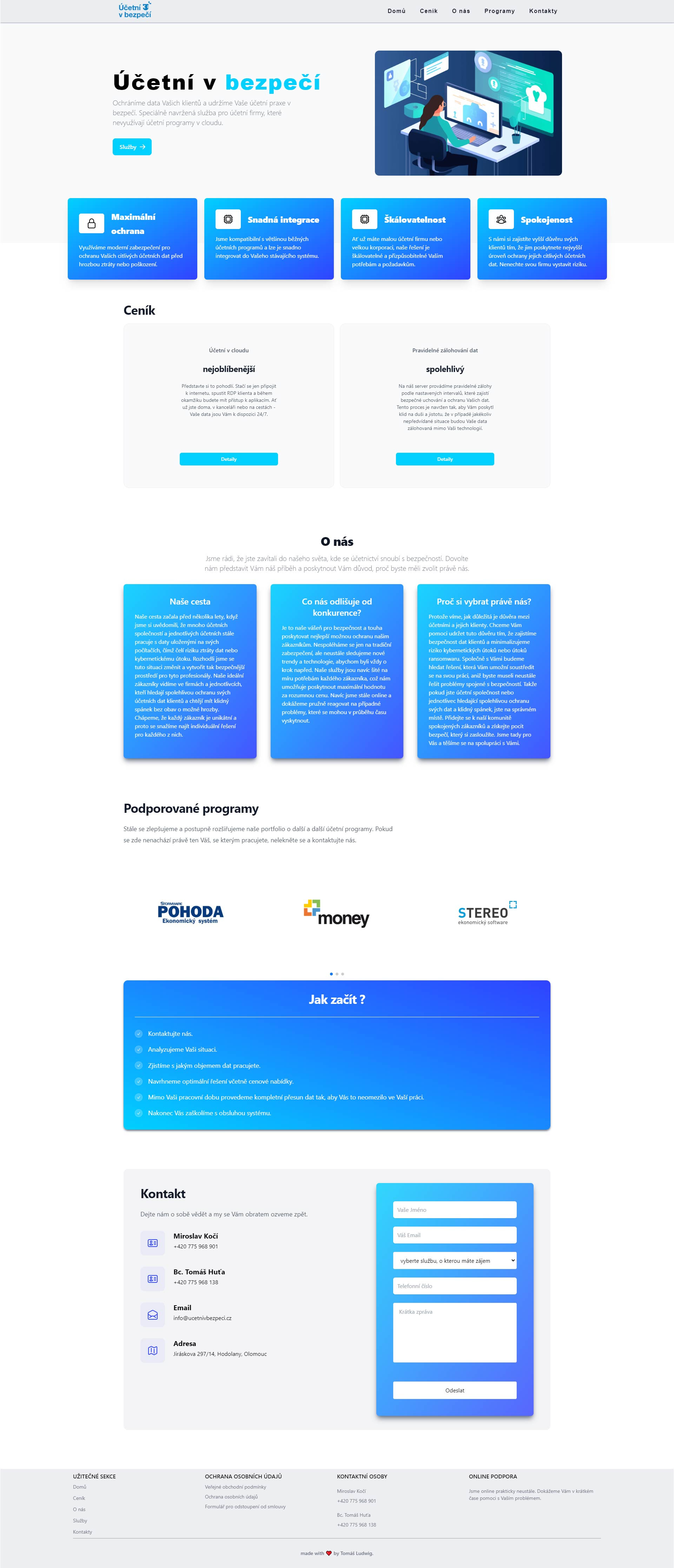 Učetní v bezpečí filamentphp inertiajs laravel tailwindcss vue.js