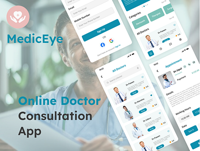 Online Doctor services App Case Study case study figma product designing ui uiux user experience ux ux design