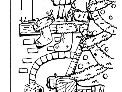 Christmas help christmas home illustration illustrator mice presents sketch
