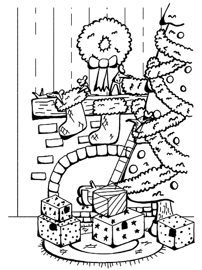 Christmas help christmas home illustration illustrator mice presents sketch