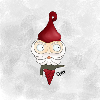Santa & his magical hypnotic clock @characterdesign animation illustration morph santa