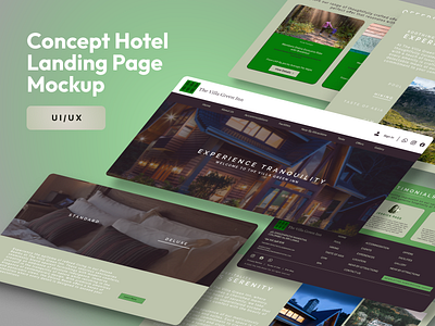 Concept Hotel Landing Page Mockup branding figma graphic design hotel landing page logo revamp ui ux web design