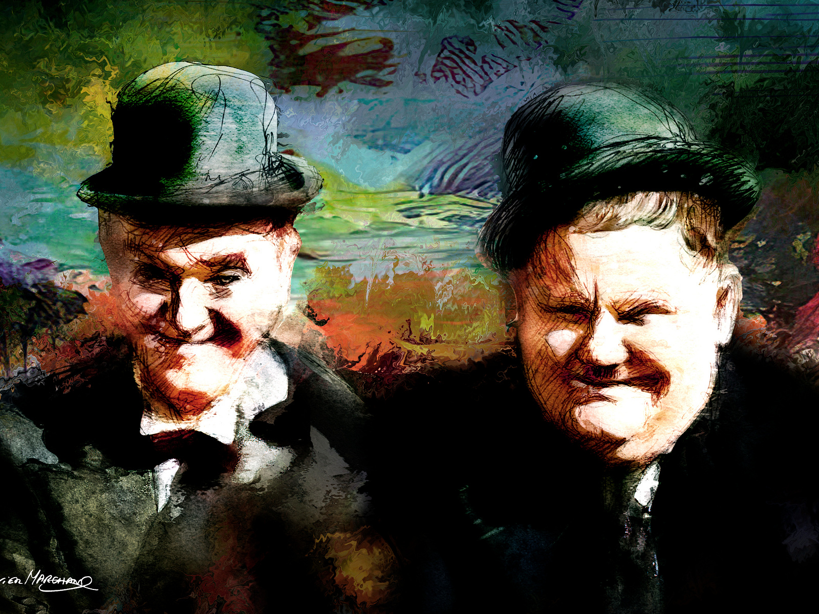 Laurel et Hardy by Xavier Marchand on Dribbble