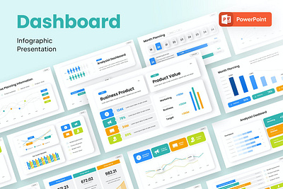 Dashboard Infographic Powerpoint analytics business chart company corporate dashboard data diagram graphic infograph infographic kpi marketing report template timeline