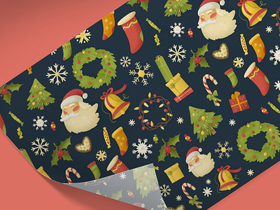 Christmas patterns 2d background christmas design flat illustration illustrator pattern photoshop