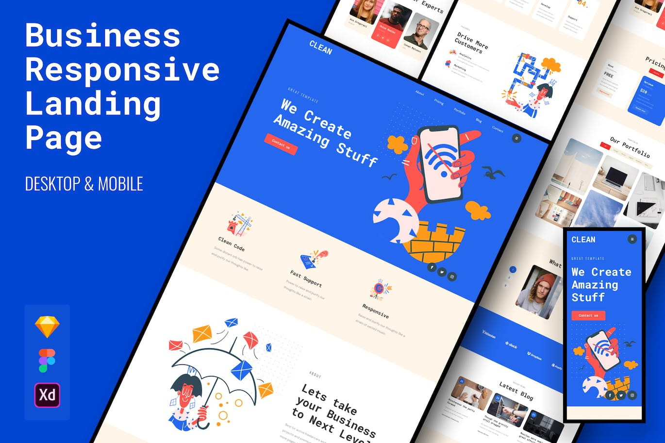 Clean Responsive Business Landing Page business clean home page homepage landing landing page landing page concept landing page ui landing pages landingpage page responsive saas website site uidesign web design web site webdesign website concept websites