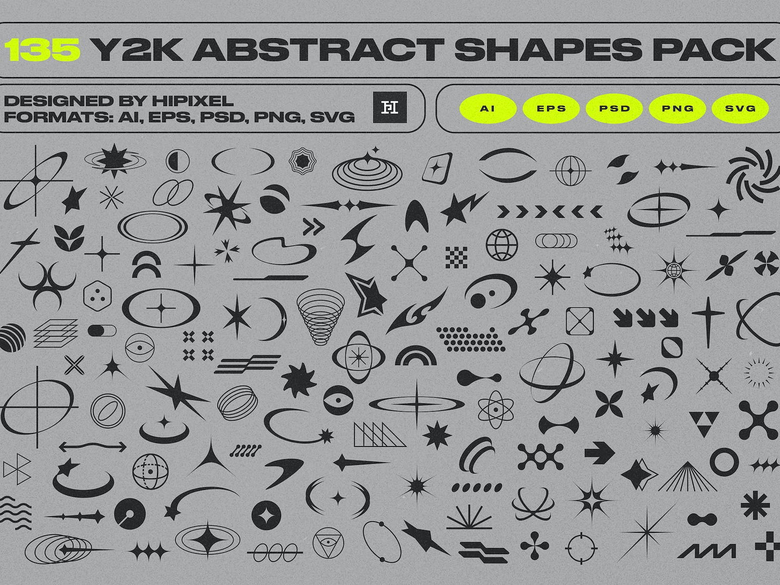 Y2K Abstract Retro Shapes Pack by Creative Sandra on Dribbble